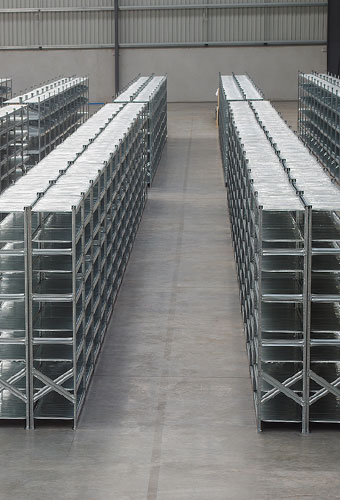 Legbordstelling Metalsistem rijen