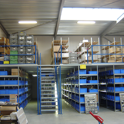 magazijnstelling tussenvloer